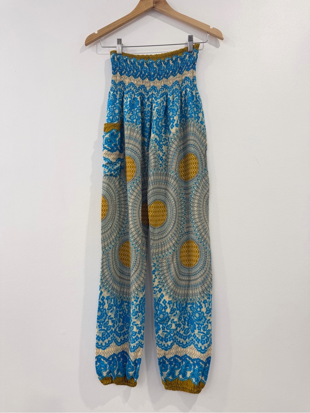 Banjamath Harem Pants High Rise Women Size Small Rayon Boho Festival Earthy
